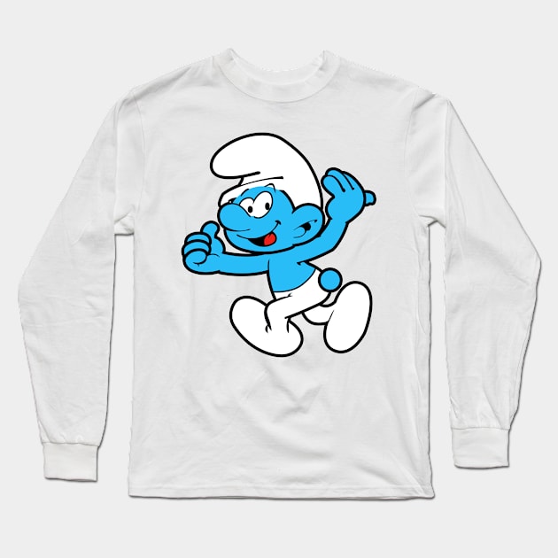 Smurf Long Sleeve T-Shirt by LuisP96